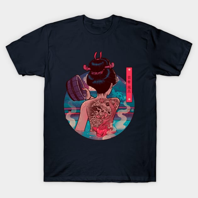 Geisha Bath T-Shirt by BrunoMota